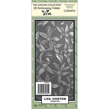 Lisa Horton That Craft Place Clematis 3D Slimline Embossing Folder