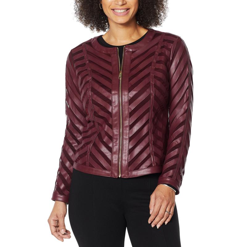 hsn faux leather jackets