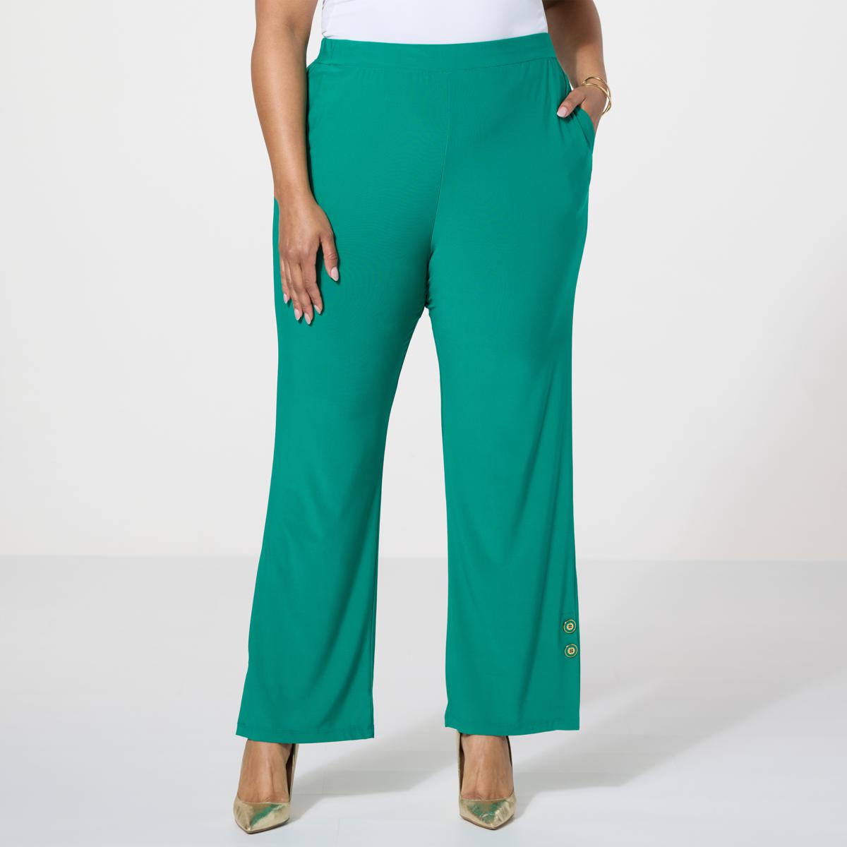 Antthony Pull On Straight Leg Pant With Button Detail Hsn