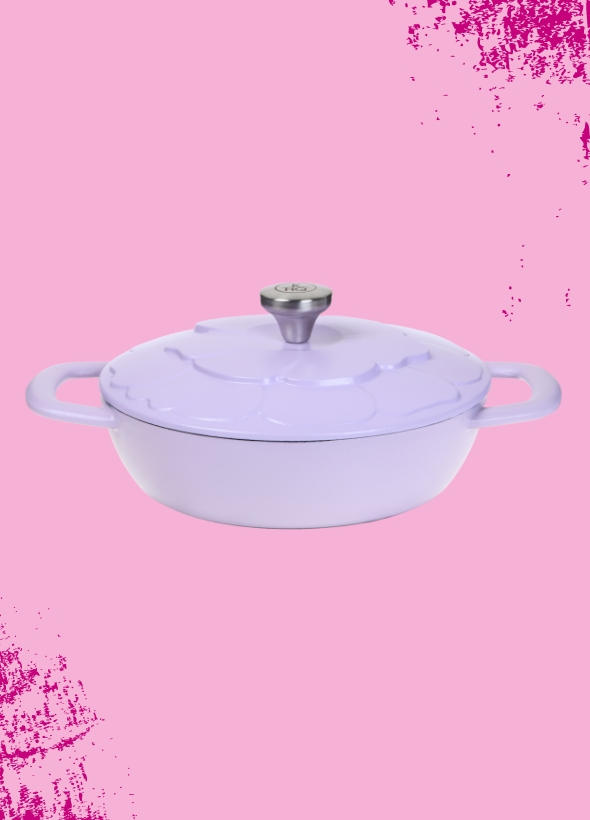 Kitchen HQ 2 quart cast iron ceramic nonstick Dutch oven