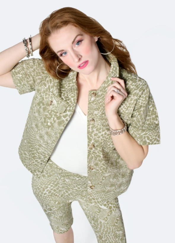 Matching Animal Print Pants and Jacket