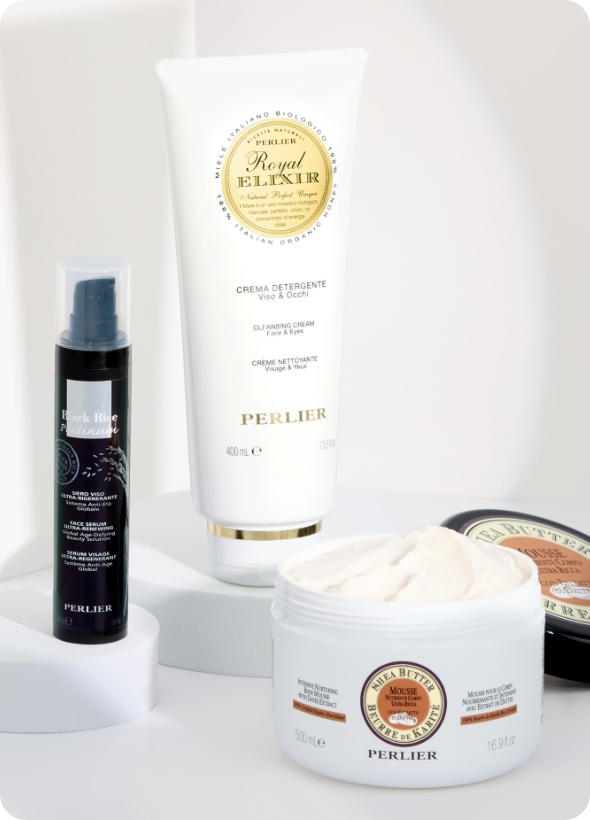 Assorted Perlier beauty products