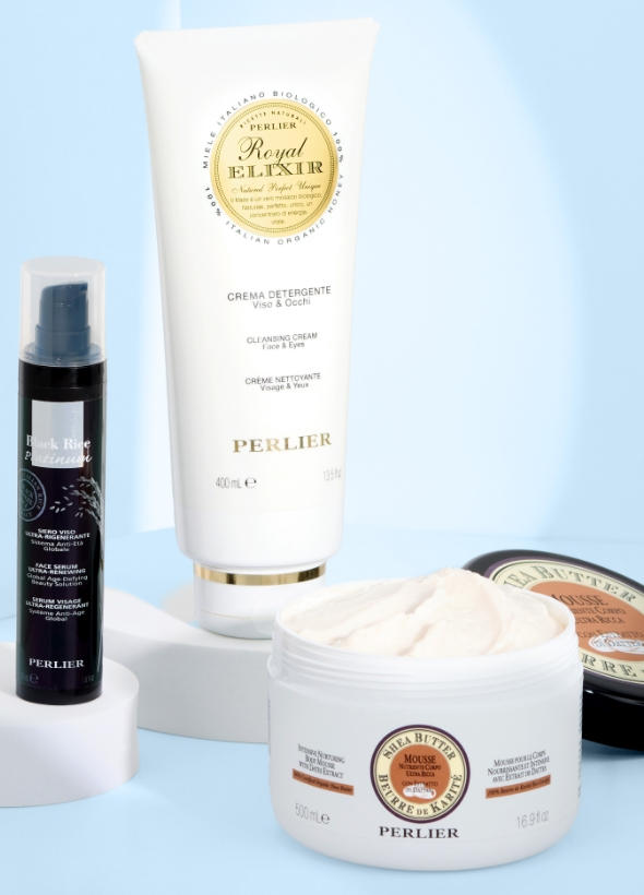 Assorted Perlier beauty products
