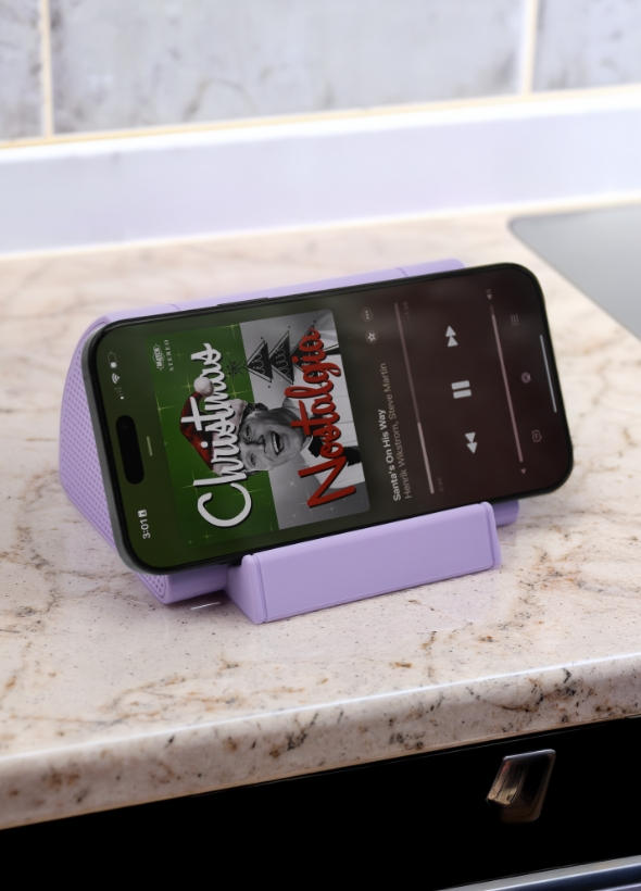 Phone holder and speaker