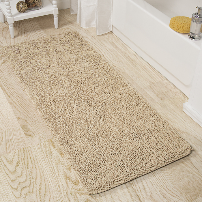 Lavish Home Memory Foam Shag Bath Mat - 24" x 60" - 8357156 | HSN