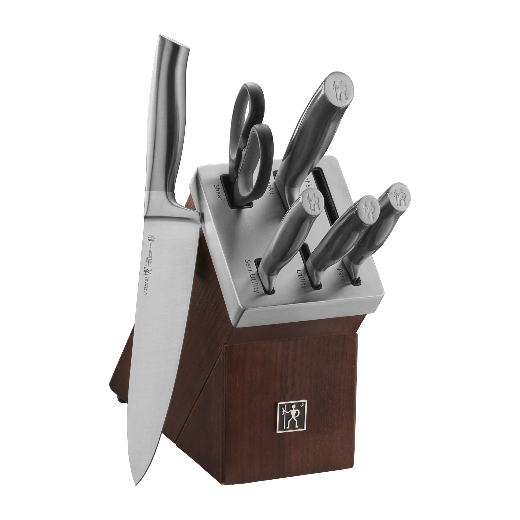 Henckels Graphite 7piece SelfSharpening Knife Block Set 20063704 HSN