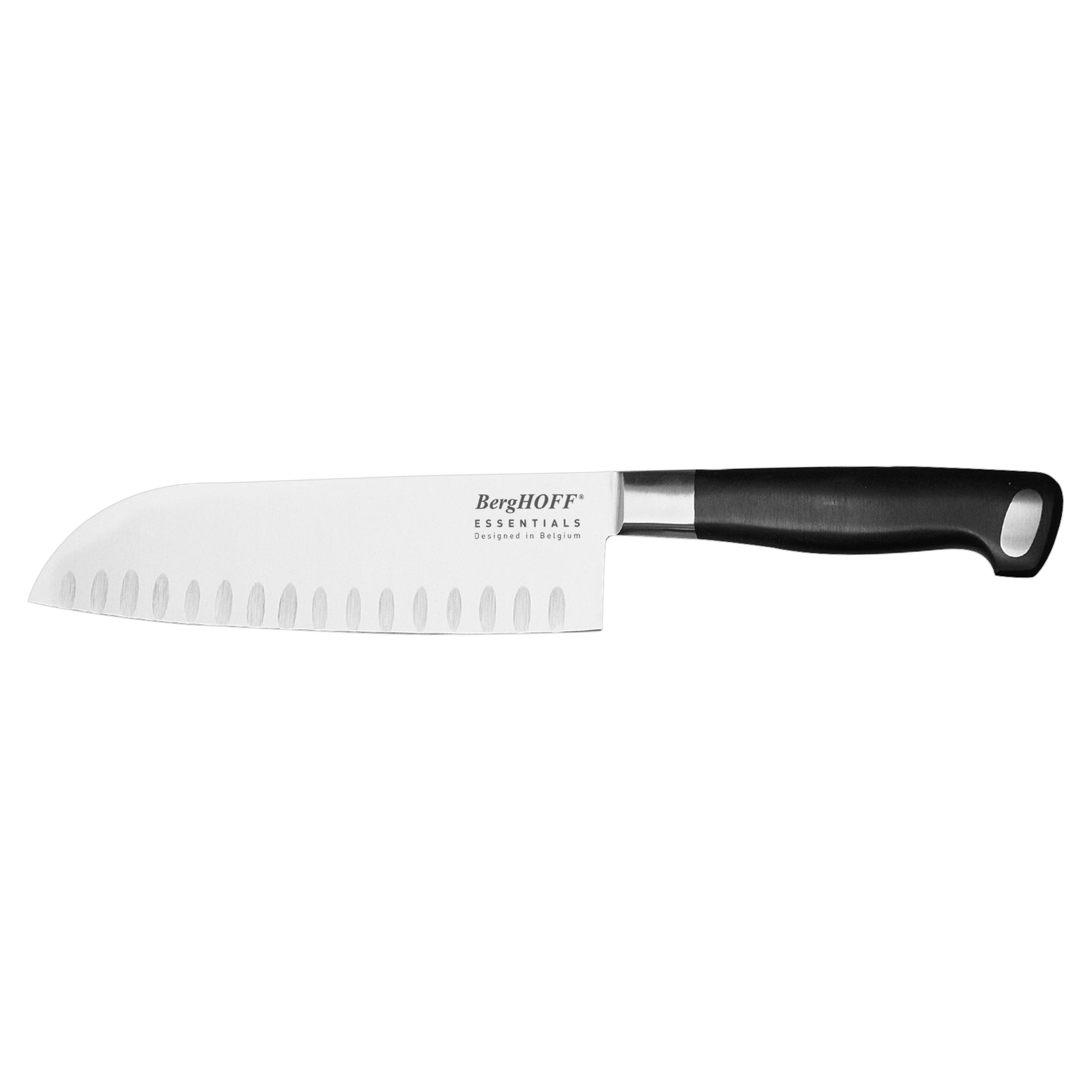 BergHOFF Essentials Gourmet 7" Stainless Steel Santoku Scalloped Knife 20088600 HSN