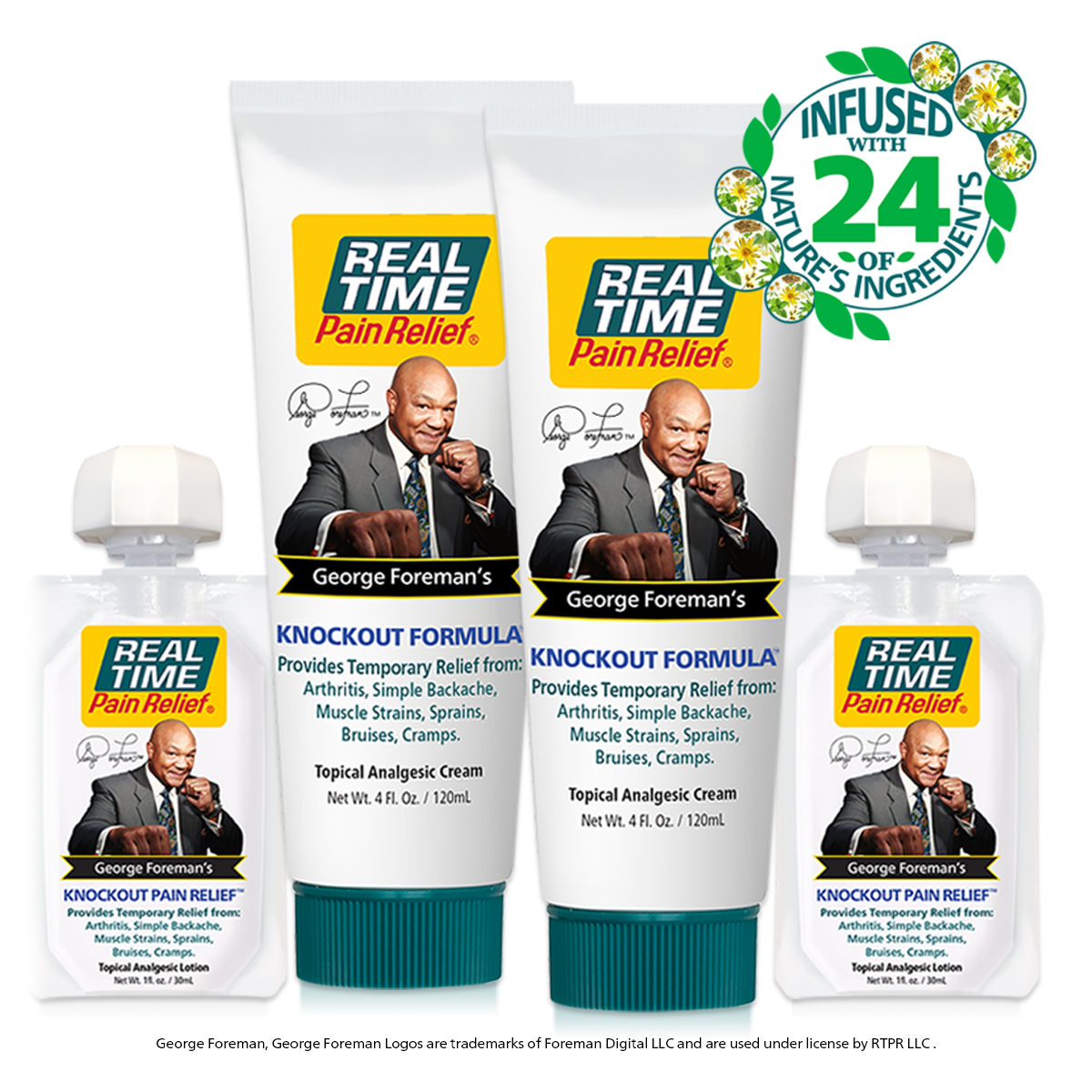 Foreman Knockout Bundle from Real Time Pain Relief 20099723 HSN