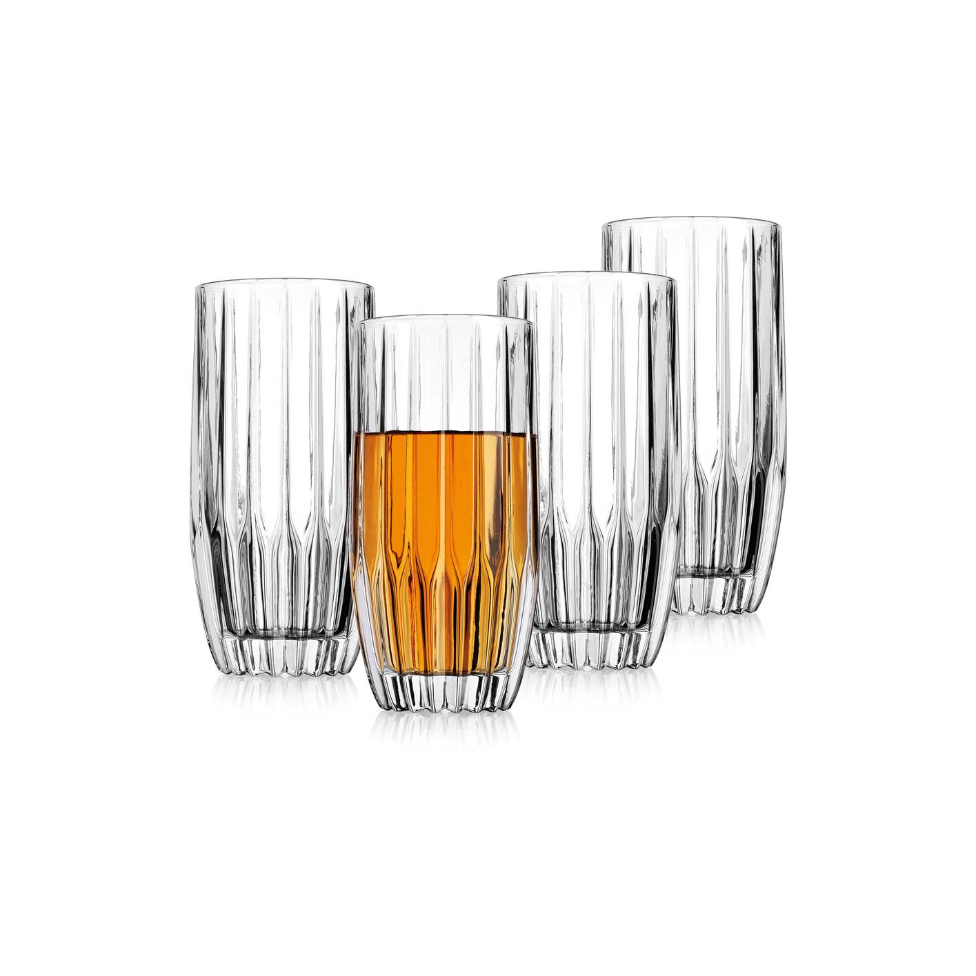 Godinger Pleat Highball Glassware Set of 4 20246062 HSN