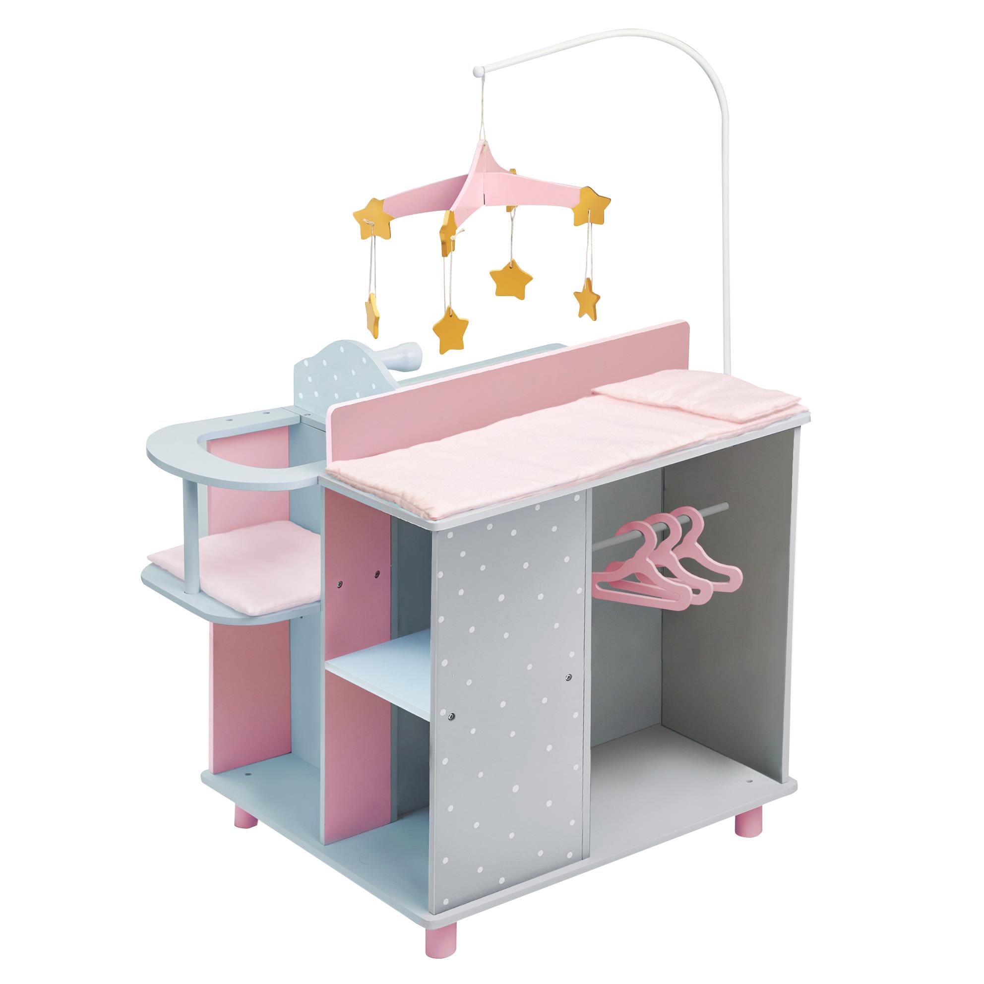 Teamson Kids Olivia's World Polka Dots Princess Doll Changing Station