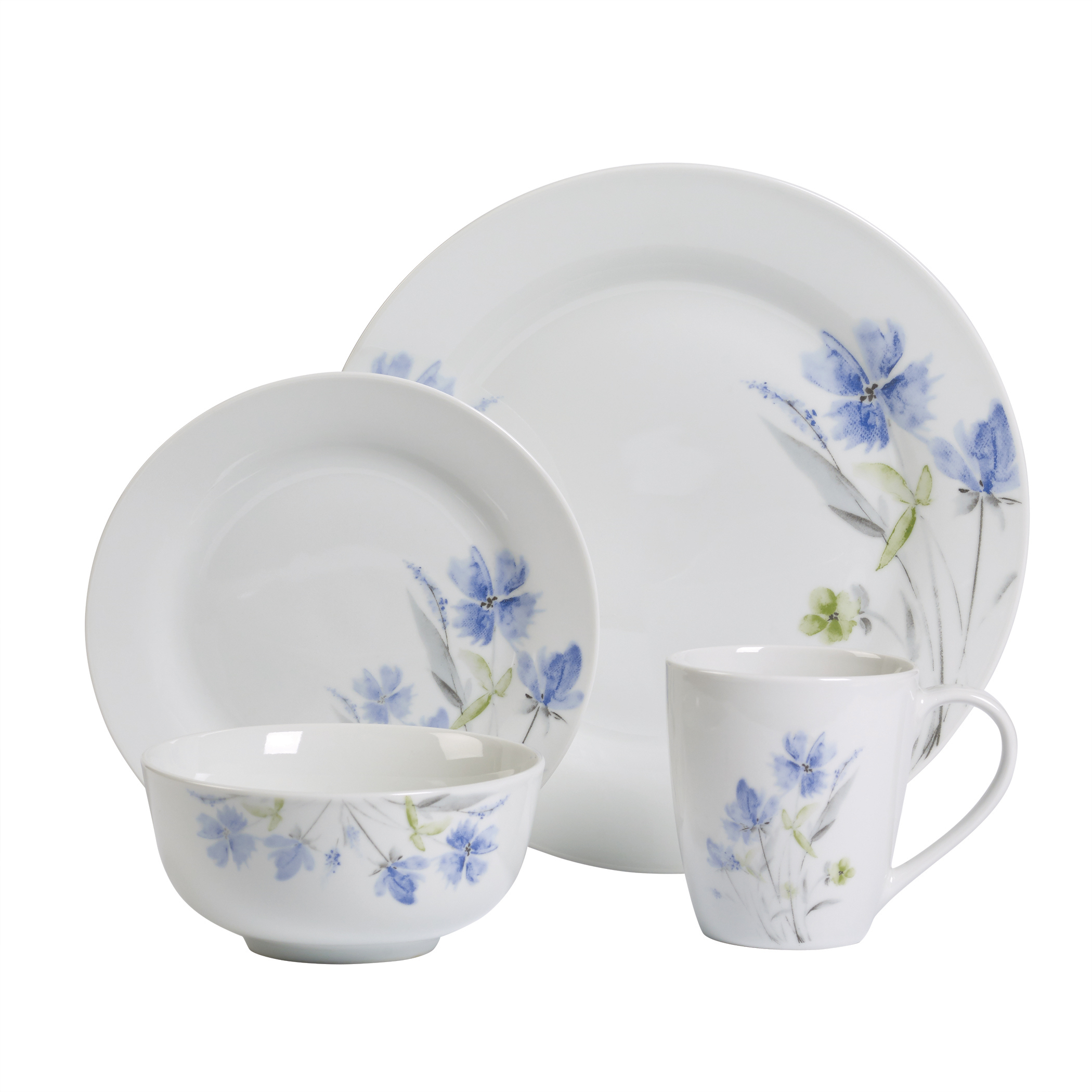 Tabletops Gallery Wildflower 16Piece Dinnerware Set Service for 4