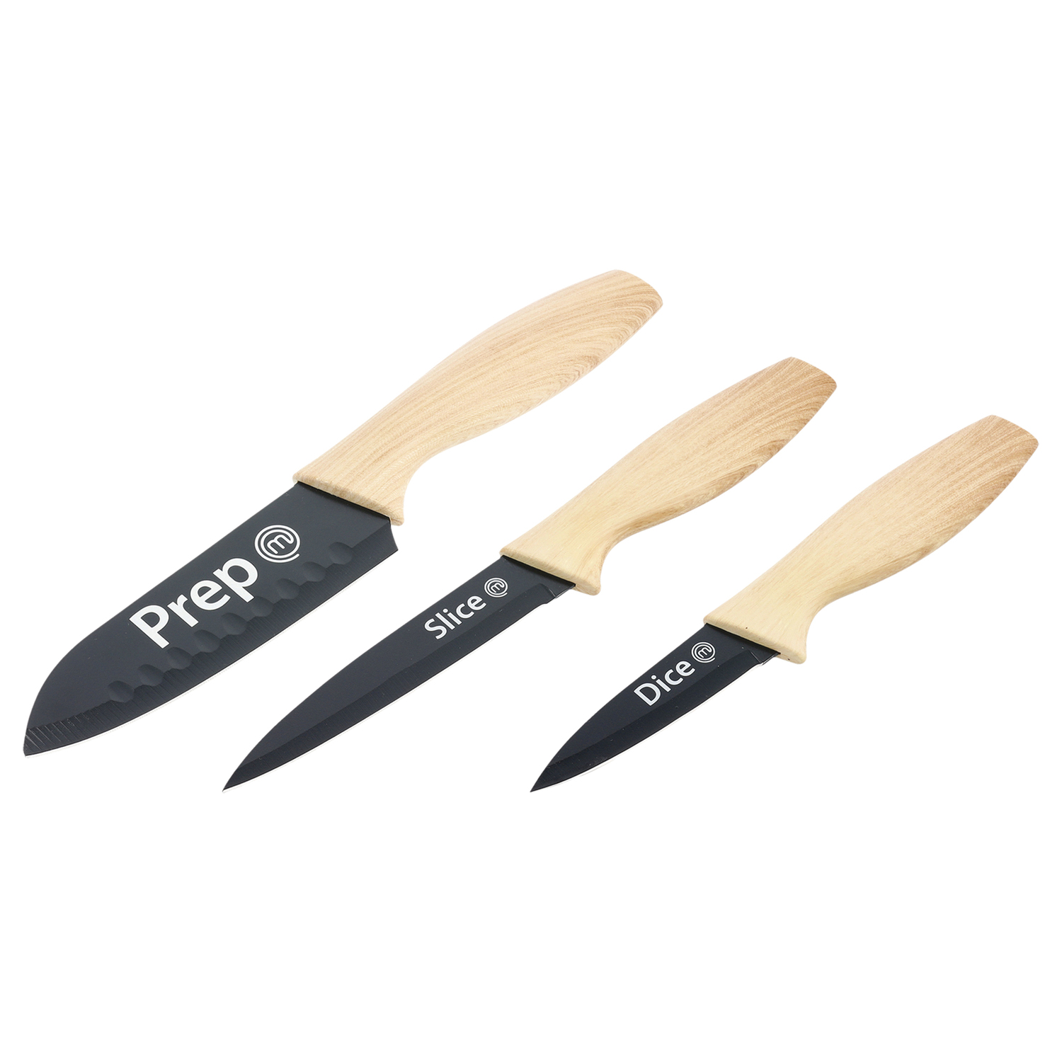 MasterChef 3Piece Knife Set with Ergonomic Handles 20586557 HSN