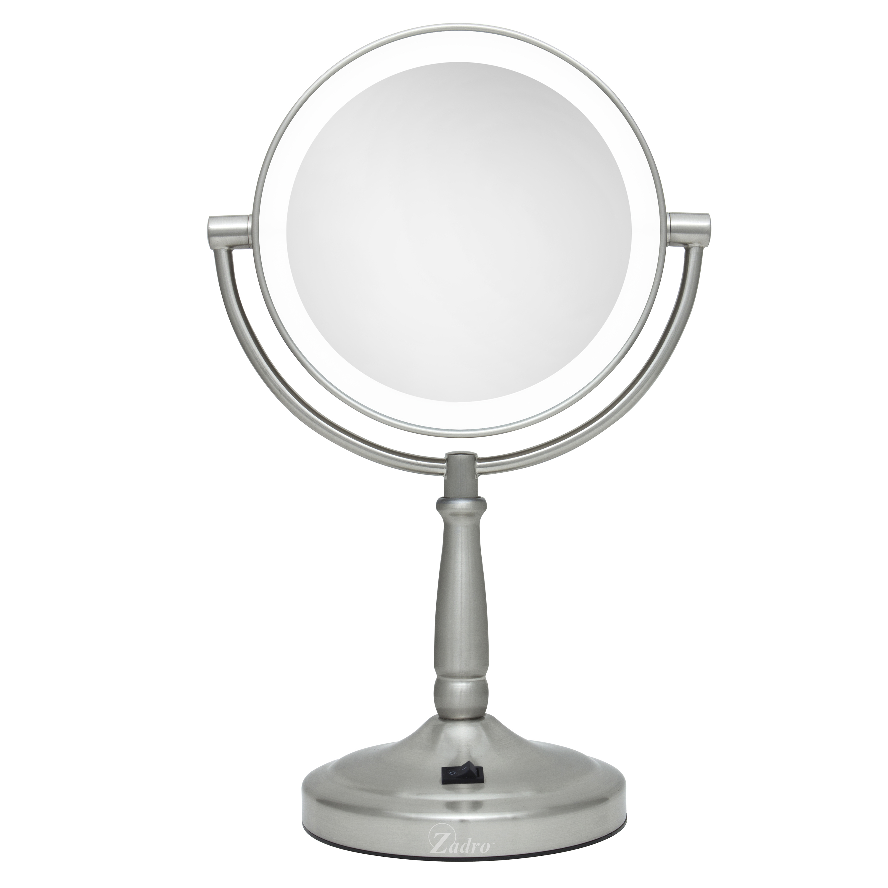 Zadro Cordless DualSided Lighted Vanity Mirror w 10X/1X Magnification
