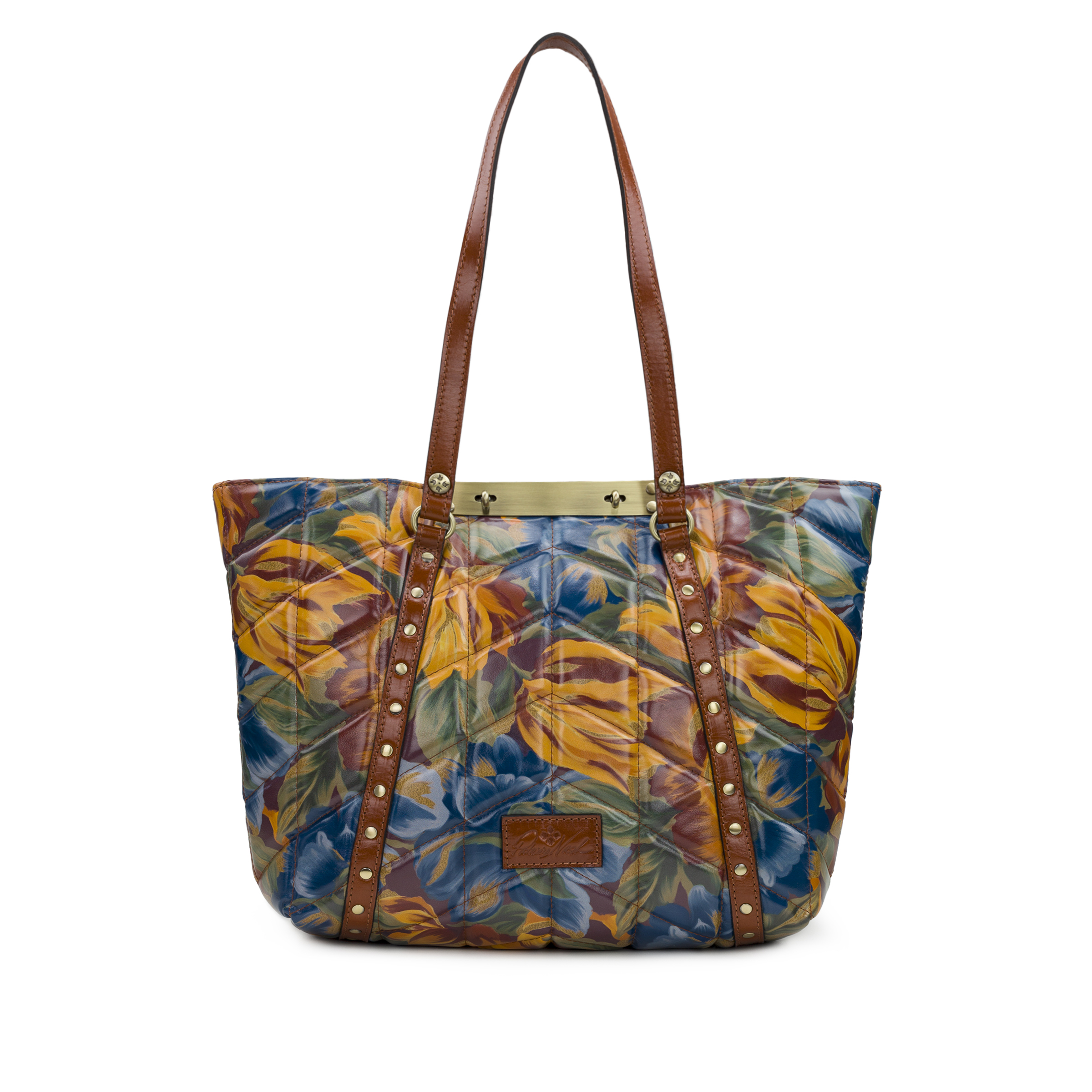 Patricia Nash Benvenuto ToteQuilted Marigold Harvest Leather
