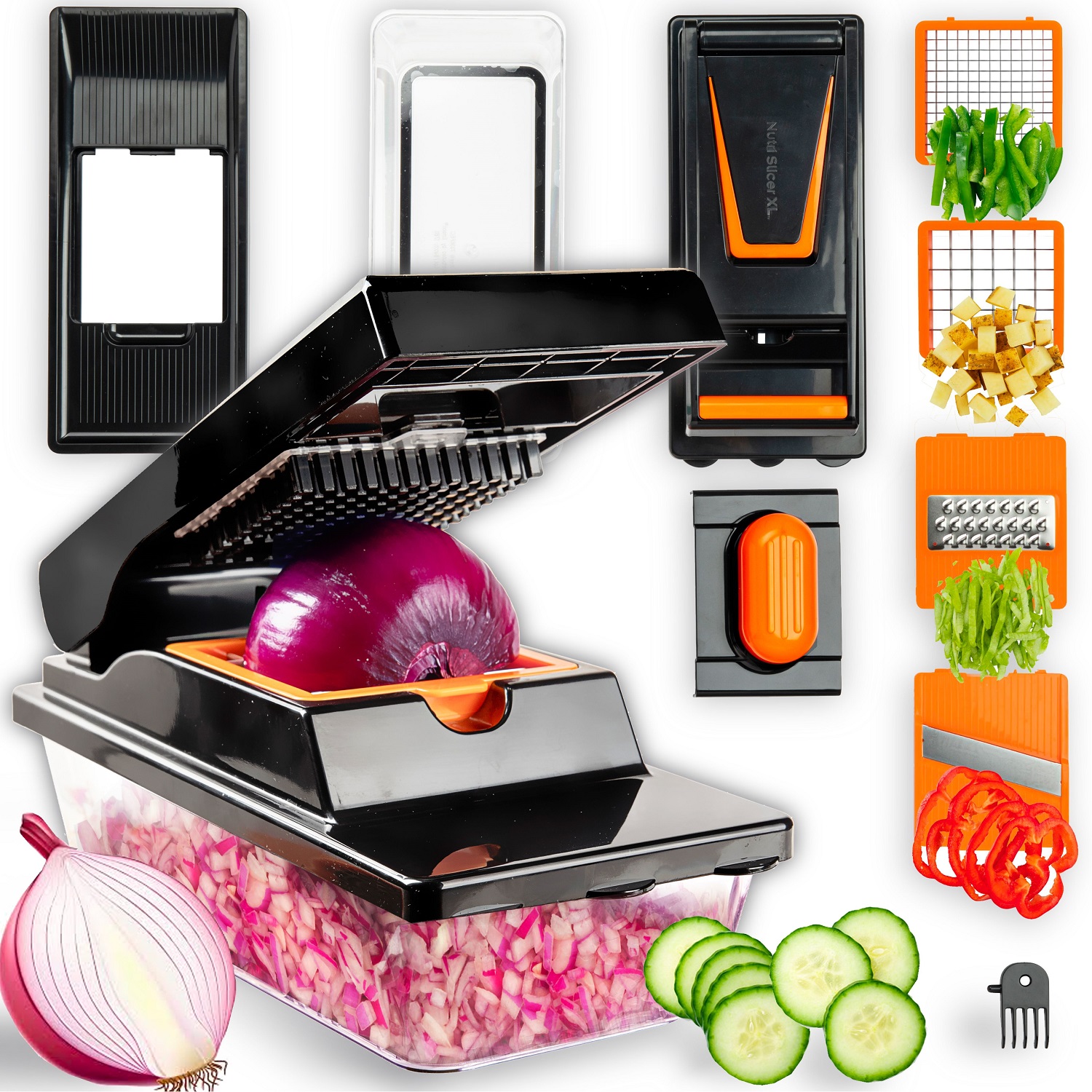 Nutrislicer XL AllinOne Mandoline Vegetable Slicer and Chopper