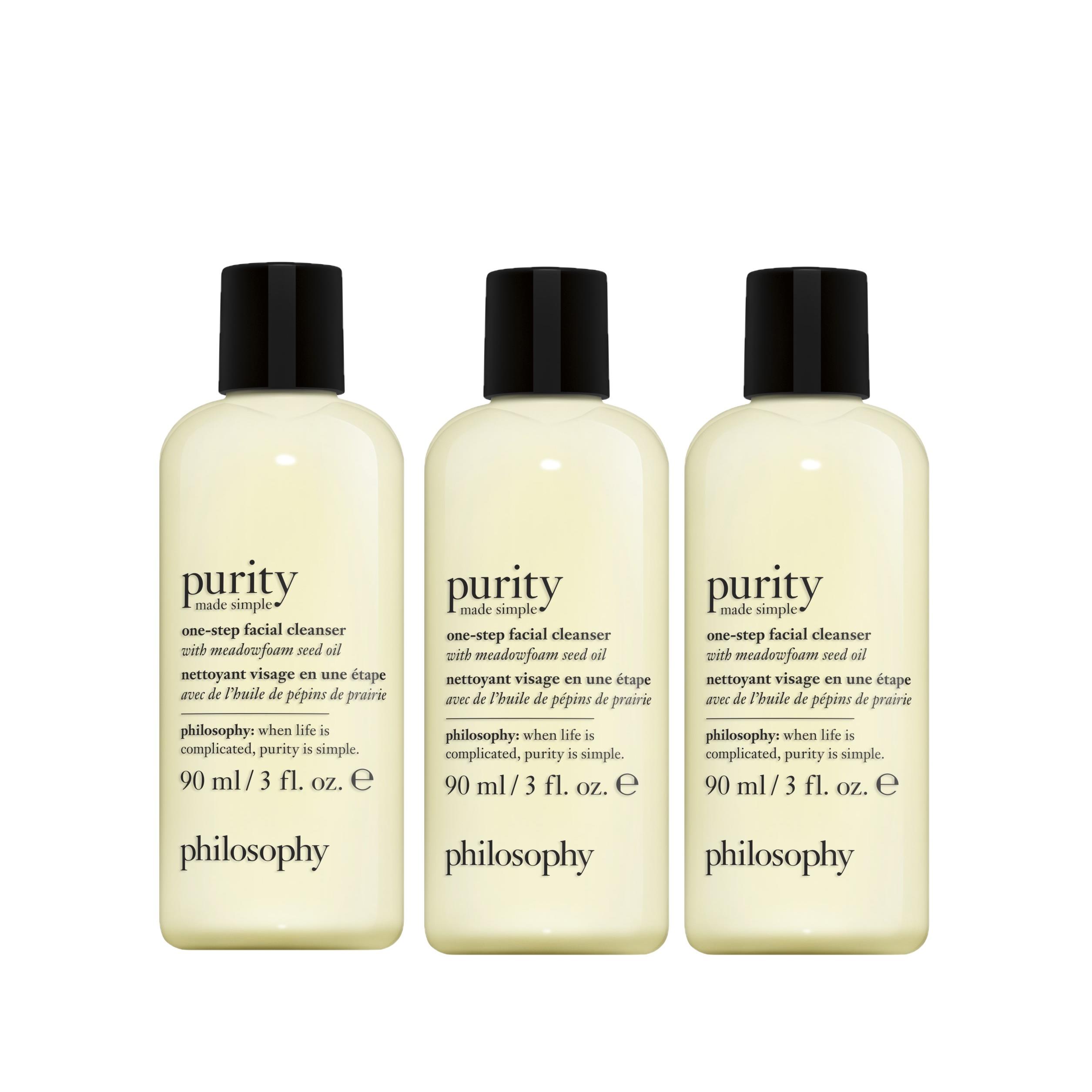 philosophy 3pc 3 oz. purity made simple facial cleanser 23220193 HSN