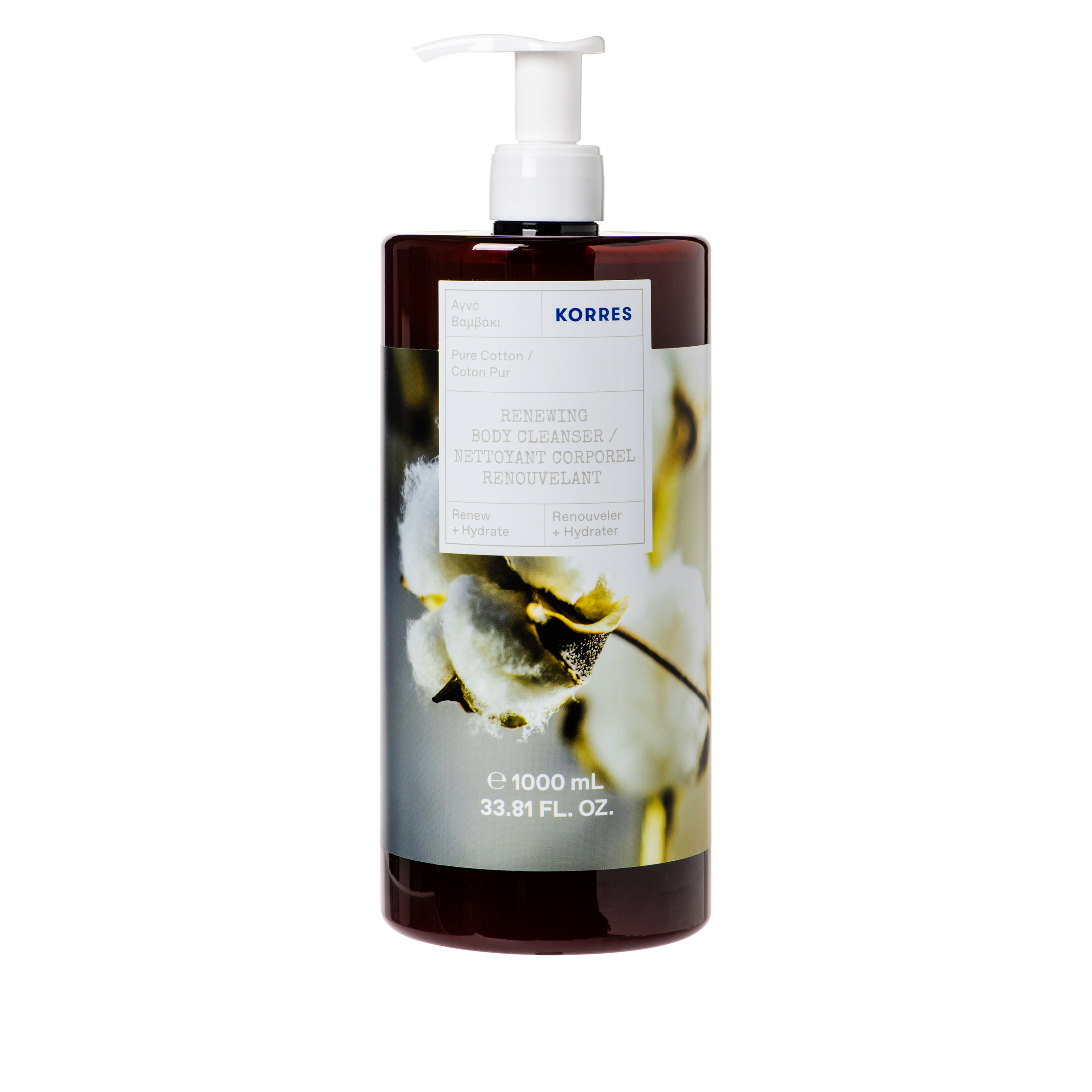Korres 1Liter Pure Cotton Renewing Body Cleanser 9472059 HSN