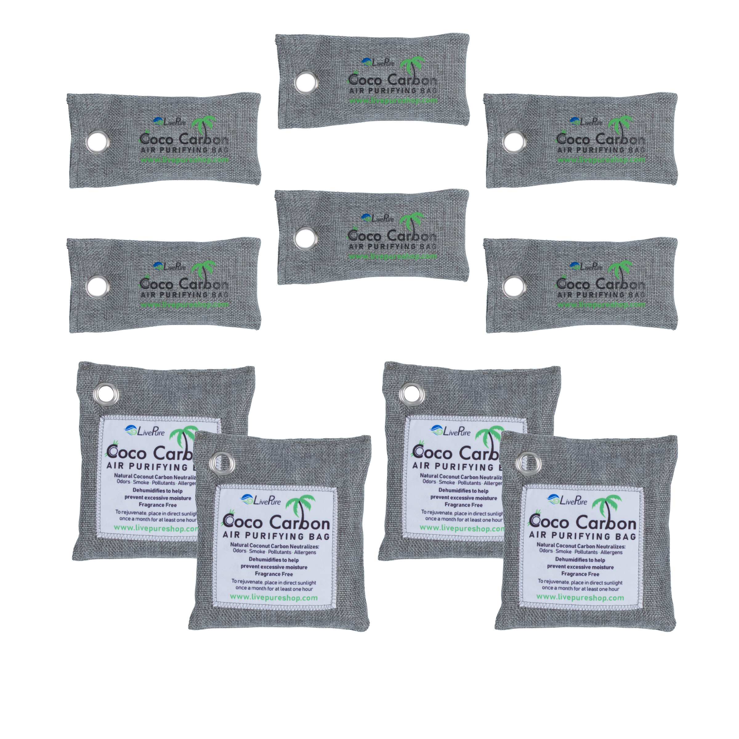 LivePure 10count Coconut Carbon Air Purifying Bags 20169884 HSN