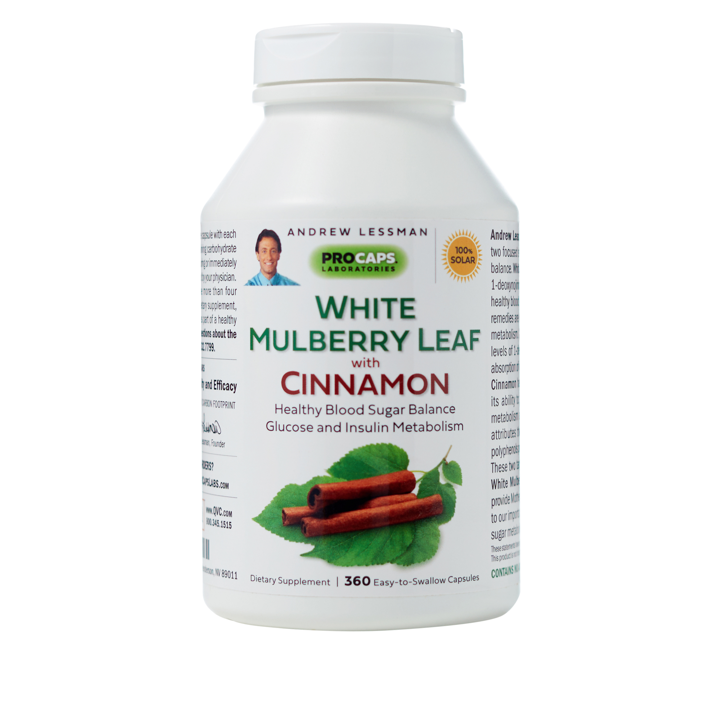 White Mulberry Leaf Extract with Cinnamon 360 Capsules 20203407 HSN