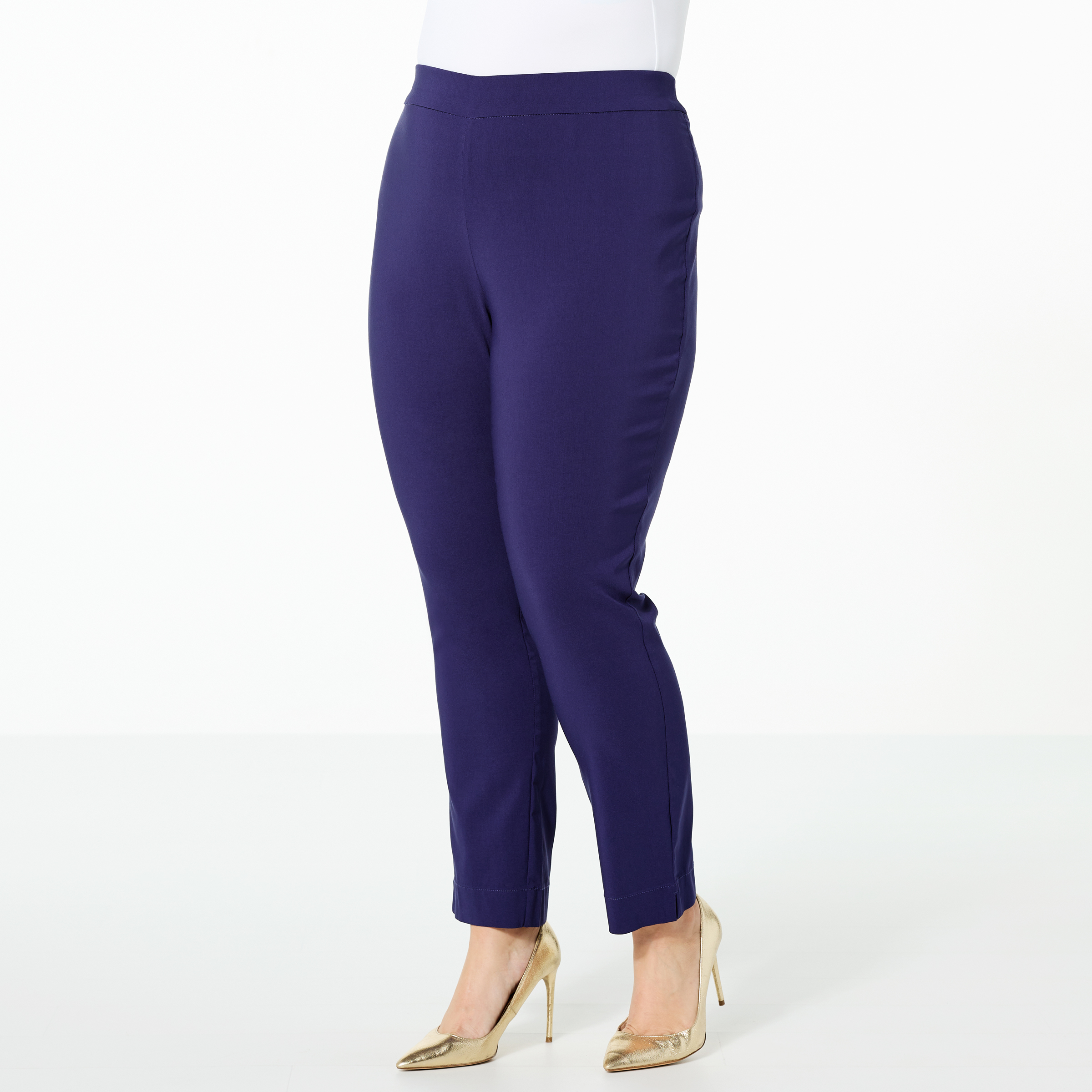 IMAN Global Chic Side Slit Pull-On Ankle Pant - 20664304 | HSN