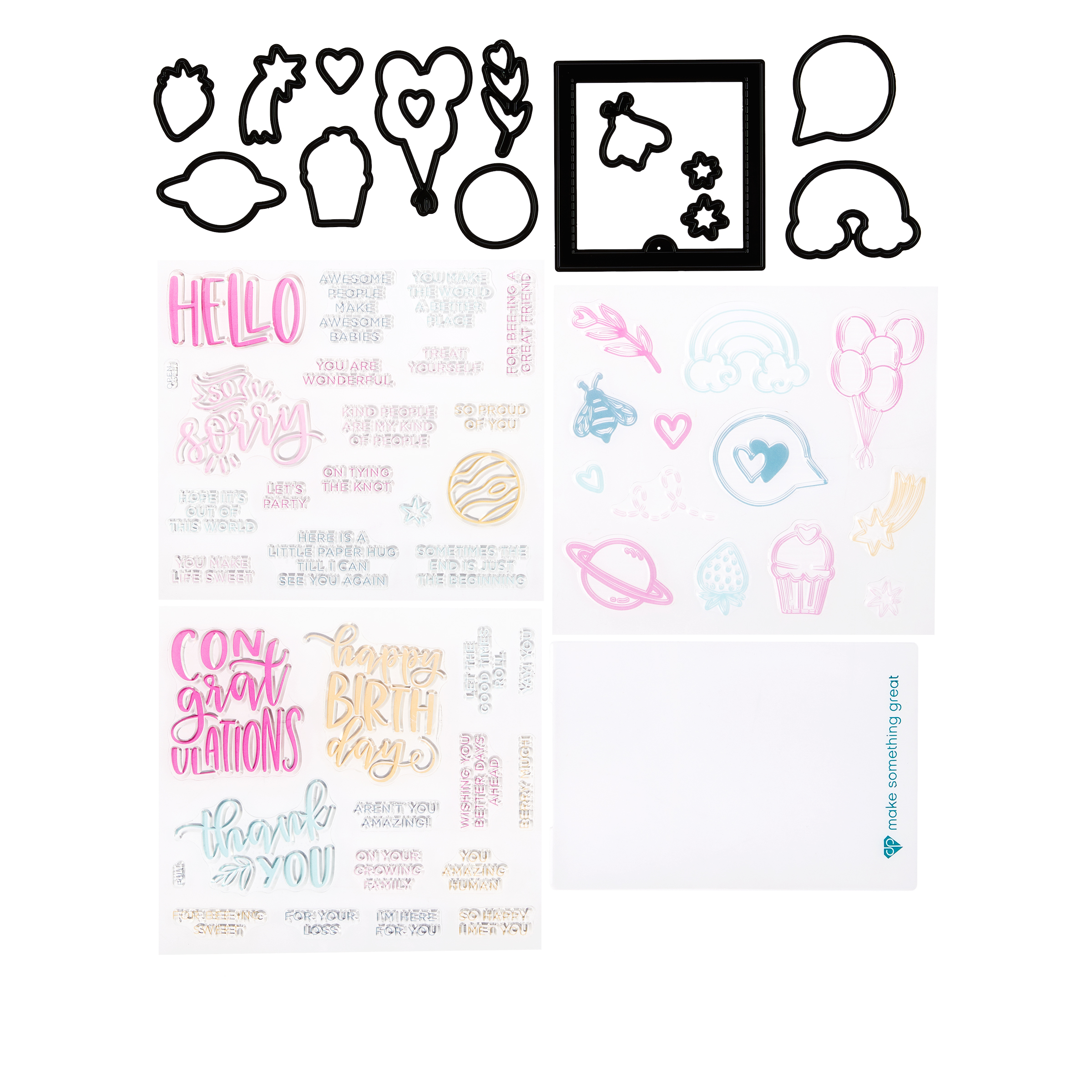 Diamond Press Surprise Message Stamp & Die Set - 20746371 | HSN