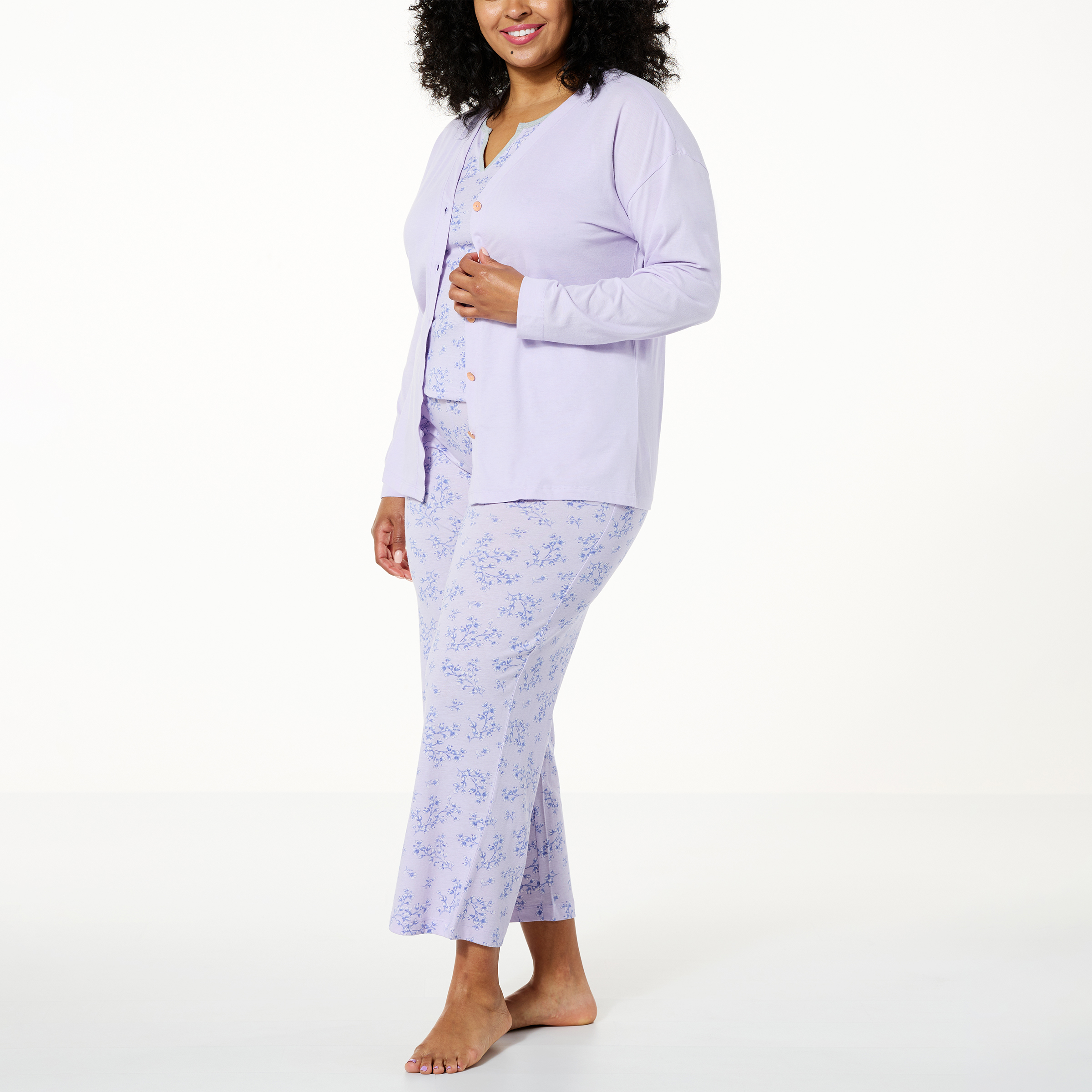 Lacey Chabert 3piece Jersey Knit Sleep Set 20816307 HSN