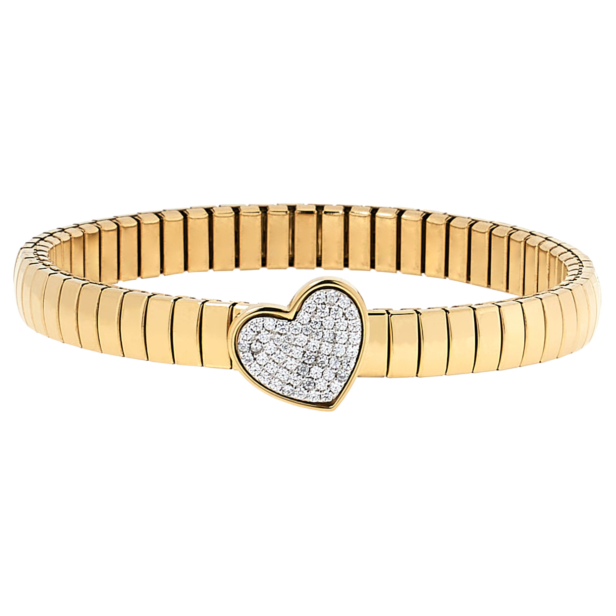 Nomination Italy Star or Heart Pavé CZ Stretch Bracelet 21045895 HSN