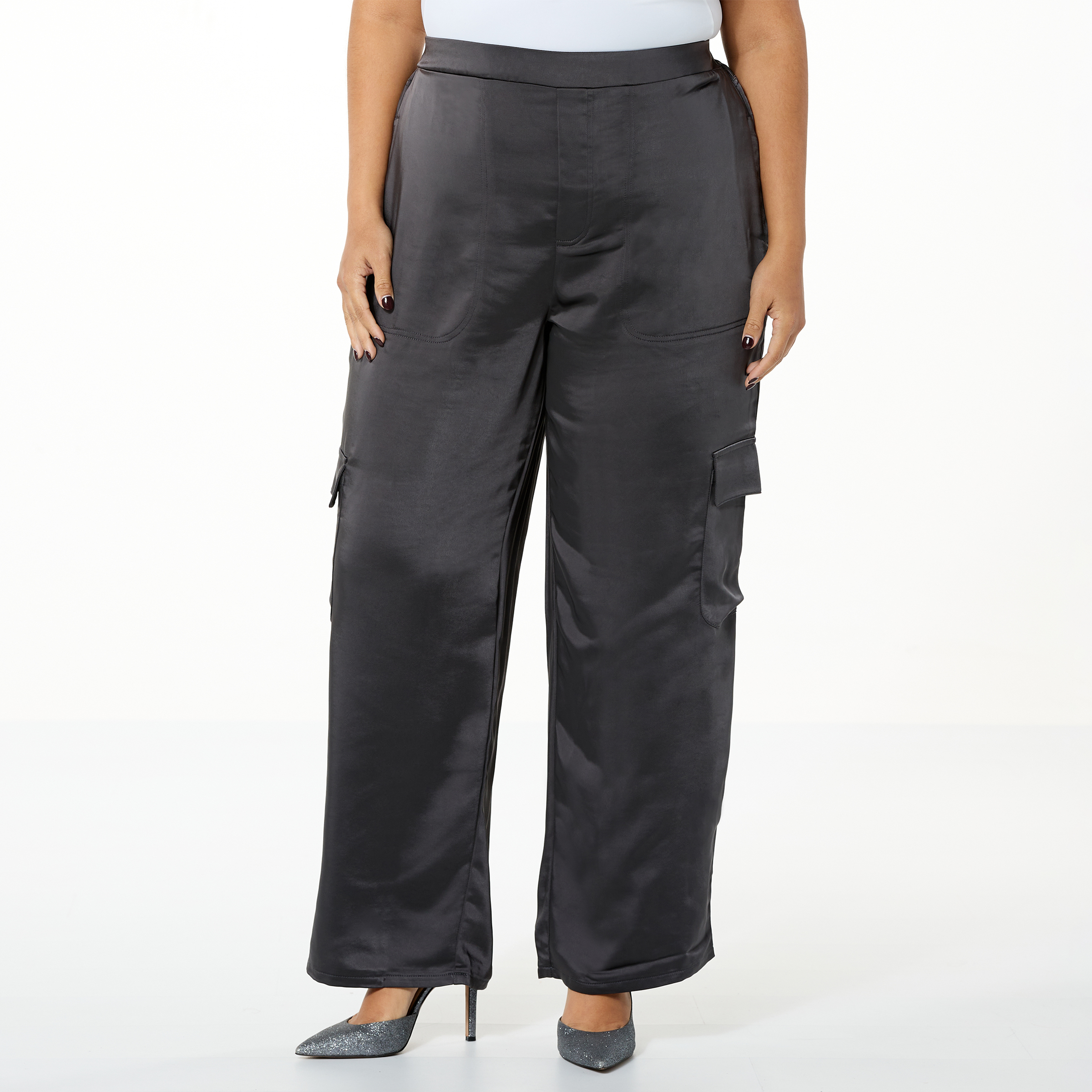 La Joie Satin Cargo Jogger Pant - 21281030 | HSN