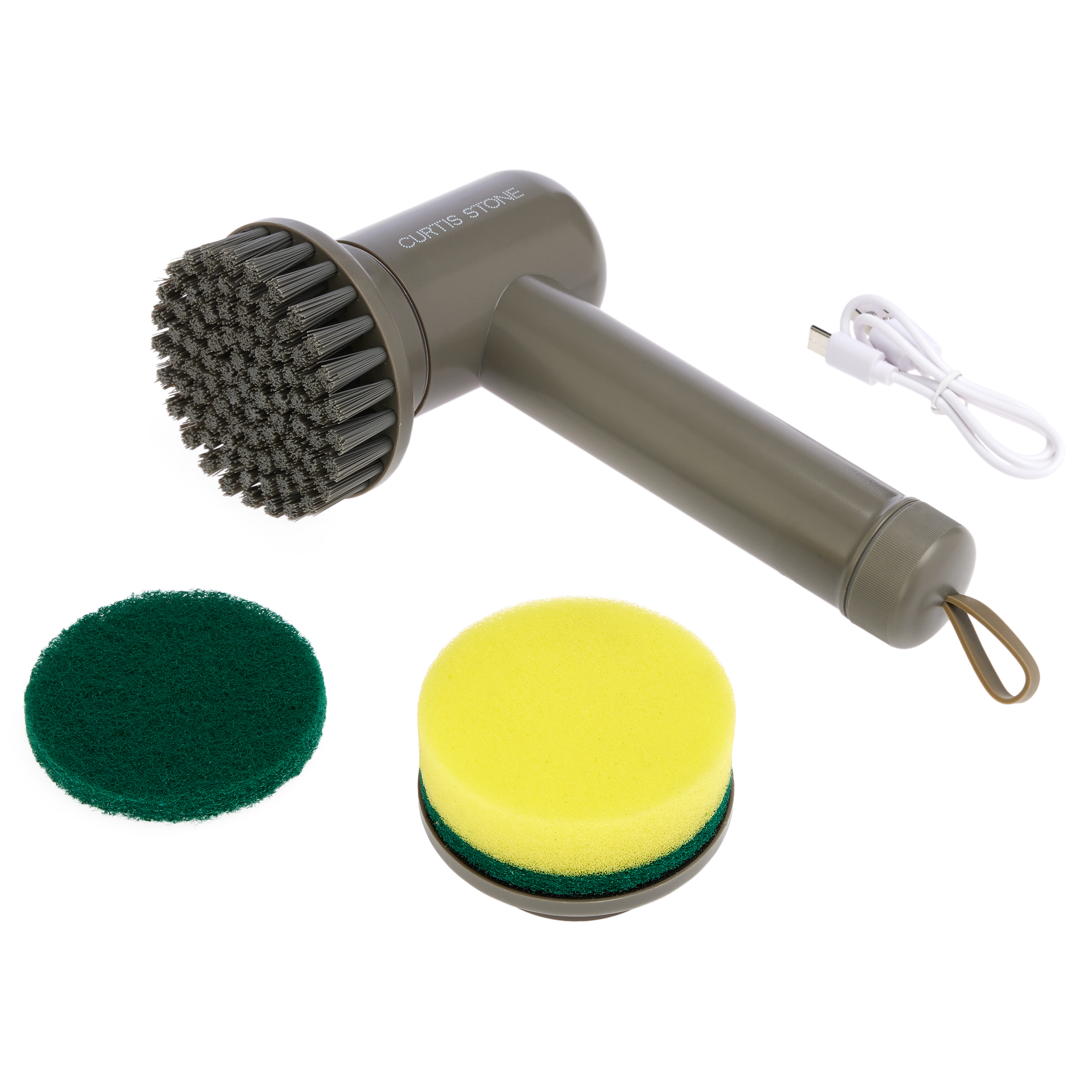 Curtis Stone Dual Speed Rechargeable Cleaning Brush Set 21618586 HSN