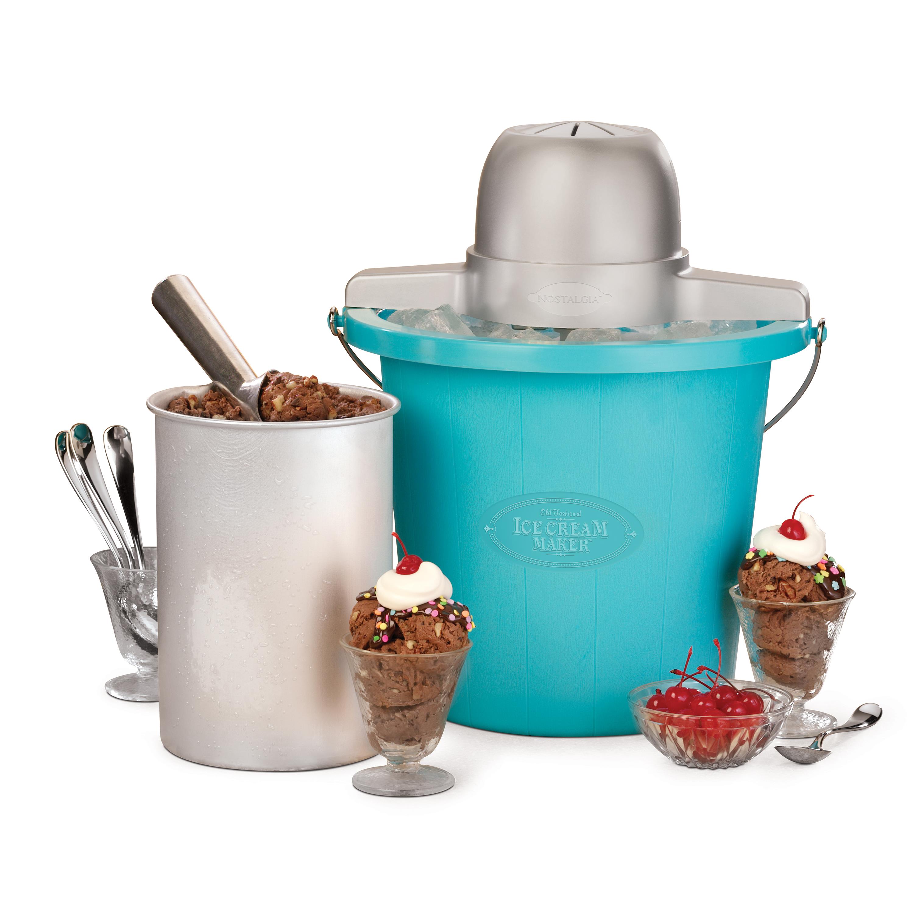 Nostalgia 4 Quart Electric Ice Cream Maker With Easy Carry Handle