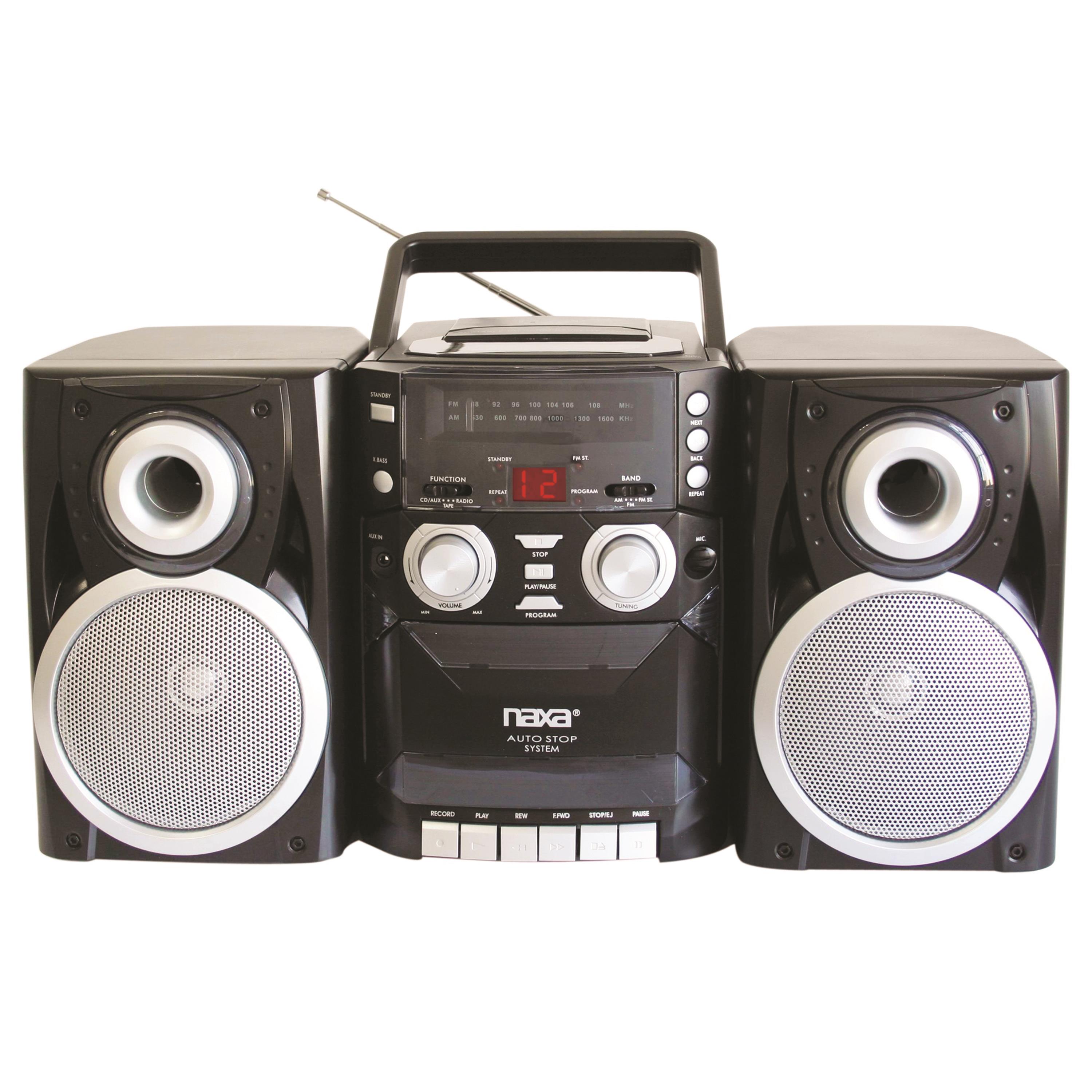 Naxa Portable CD Player with Stereo Radio & Cassette Player/Recorder