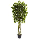 Nearly Natural 5.5 Ft. Ficus Tree UV Resistant Indoor/Outdoor Plant ...