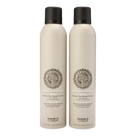 2 buy PACK Tweak’d By Nature Tamed Bye-Bye Frizz Flexible Finishing Hairspray 8 oz