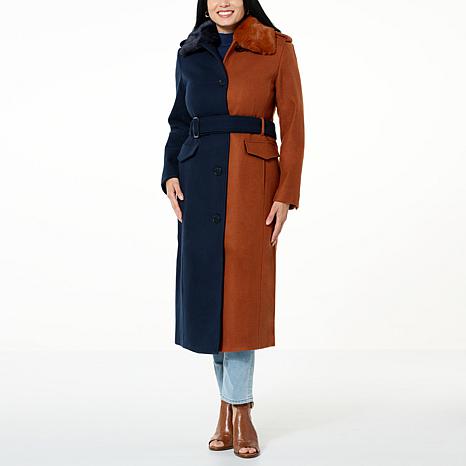 Badgley mischka discount wool trench coat