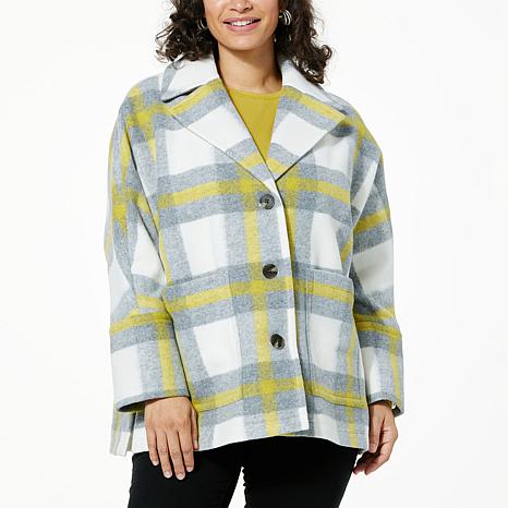 WynneCollection Unstructured Melton Coat | HSN