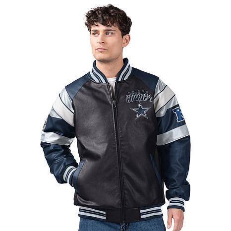 NFL Dallas Cowboys Suede Leather Zip Jacket G-III Star NFC Big buy Logo Size Medium.