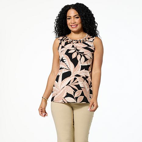 トップス SECRET Sport Savvy Jacquard Knit Short Sleeve Top on QVC - YouTube