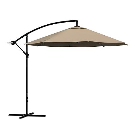 10 Hanging Cantilever Patio Umbrella Sand 8830694 Hsn