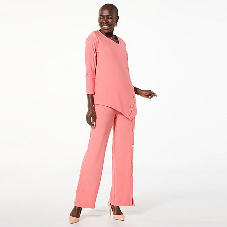 【ULLALA】New Lao Nasi Two Piece Dark Orange xigua Orange Solid Womens Satin Pajama Sets,Button Down