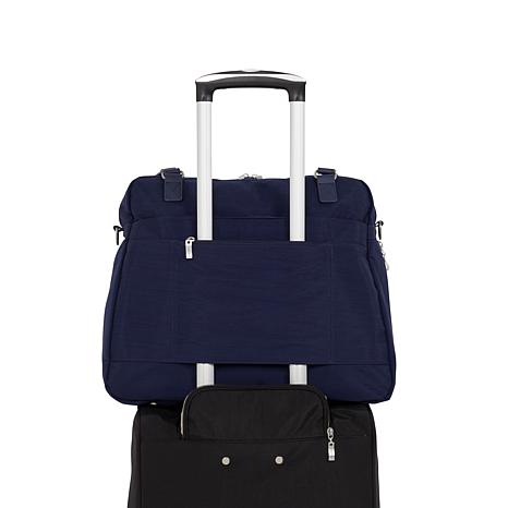 overnight expandable laptop tote with rfid phone wristlet