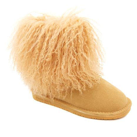 BEARPAW® Boo Suede and Curly Lamb Boot