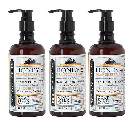 Beekman 1802 Apricot & Honey Tea Goat Milk Hand & Body Wash 3-Pack