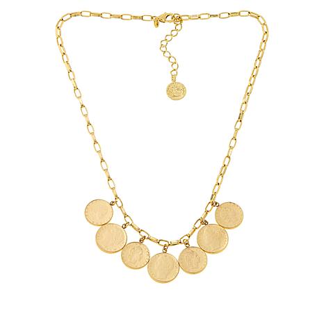 Bellezza 100 and 50 Lira Mini Coin Bronze Dangle Necklace - 20397085 | HSN