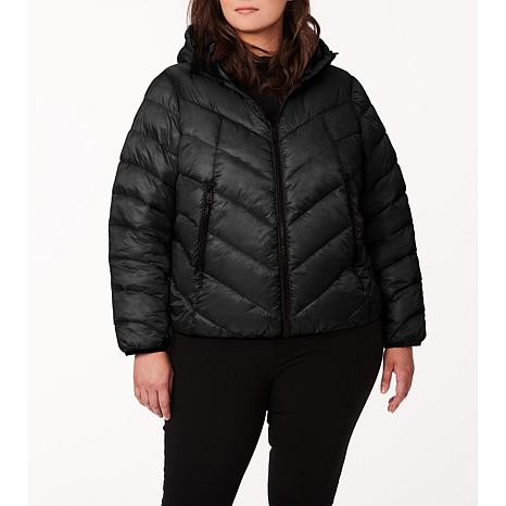 glossy puffer jacket womens