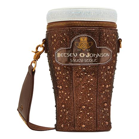 Betsey Johnson Saucy Stout Rhinestone Crossbody Bag | HSN