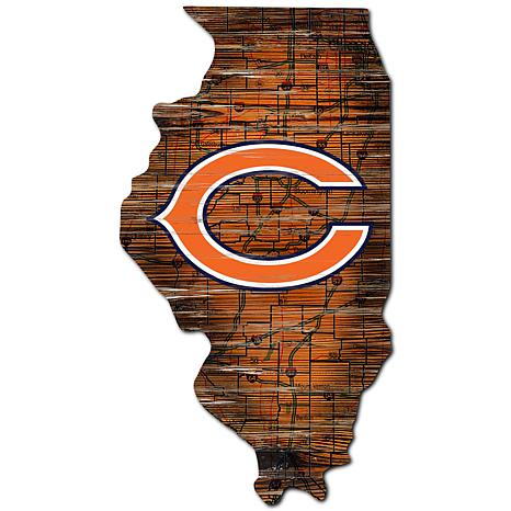 Chicago Bears Distressed Logo Cutout Sign