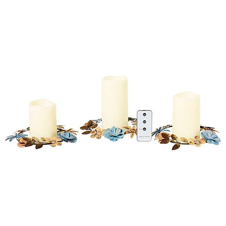 Brite Star 8 ct Pillar Candle, Glitter Silver