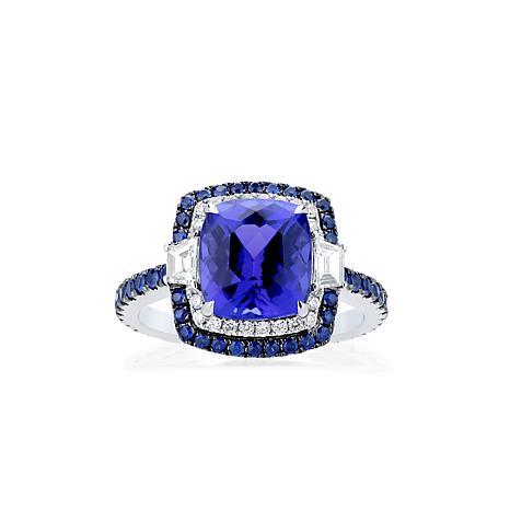 Colleen Lopez Couture Tanzanite, Sapphire and Diamond 18K Ring ...