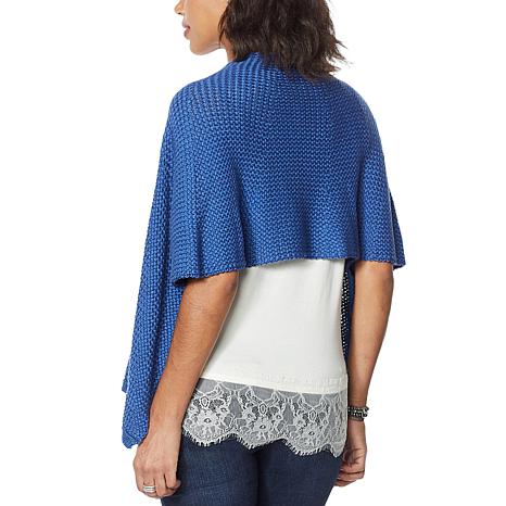 Colleen Lopez Multi-Way Knit Shawl Topper