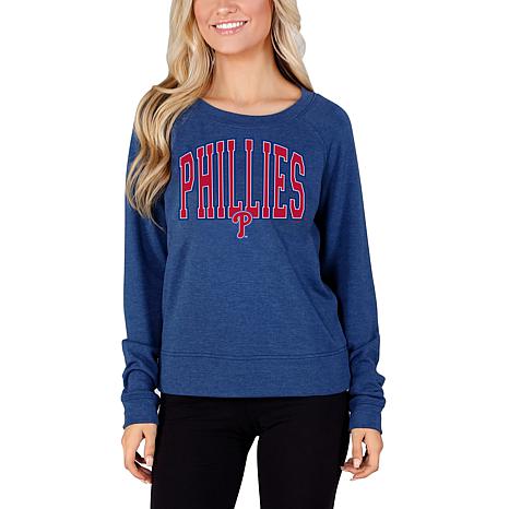 Concepts Sport Officially Licensed MLB Ladies Marathon Long Sleeve Top - Phillies - Red - Size X-Large